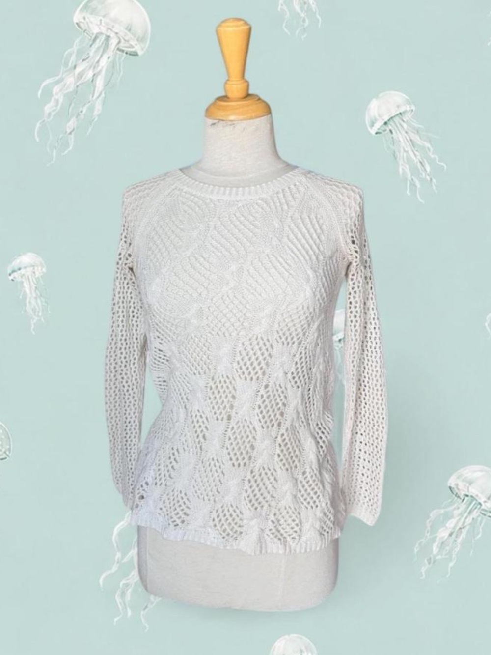 Jessica Simpson white/Cream Knit Sweater